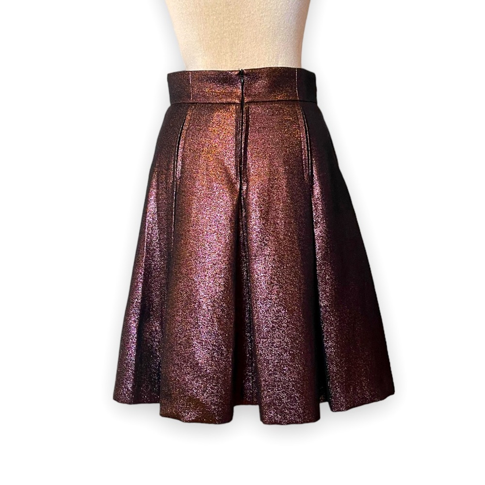 NWOT AKRIS PUNTO Iridescent Lamé Bell Skirt - Picture 2 of 10